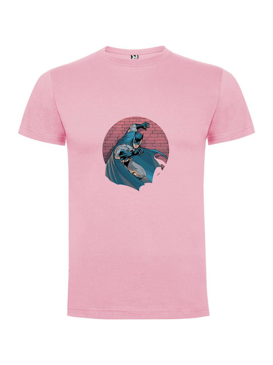 Batman: Vigilante Icon T-shirt Batman Ροζ Βαμβακερό