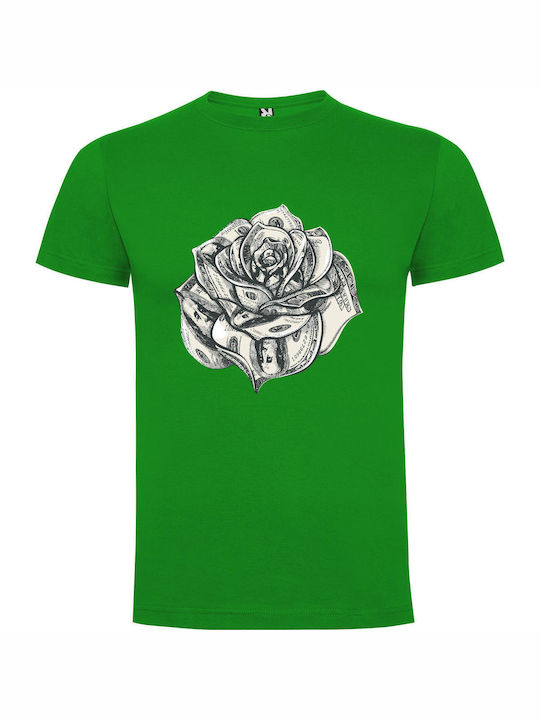 Rose Wealth Masterpiece T-shirt Πράσινο Βαμβακερό