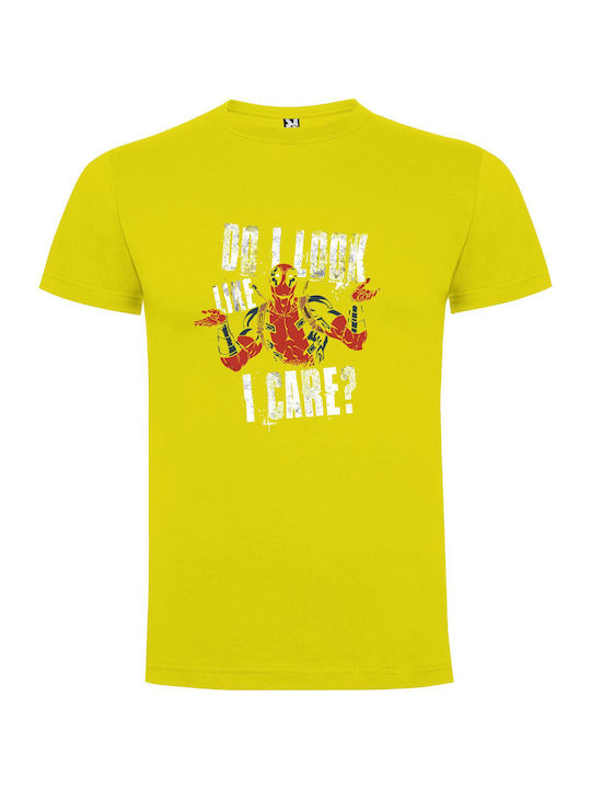 Unapologetic Deadpool Stare T-shirt Yellow Cotton