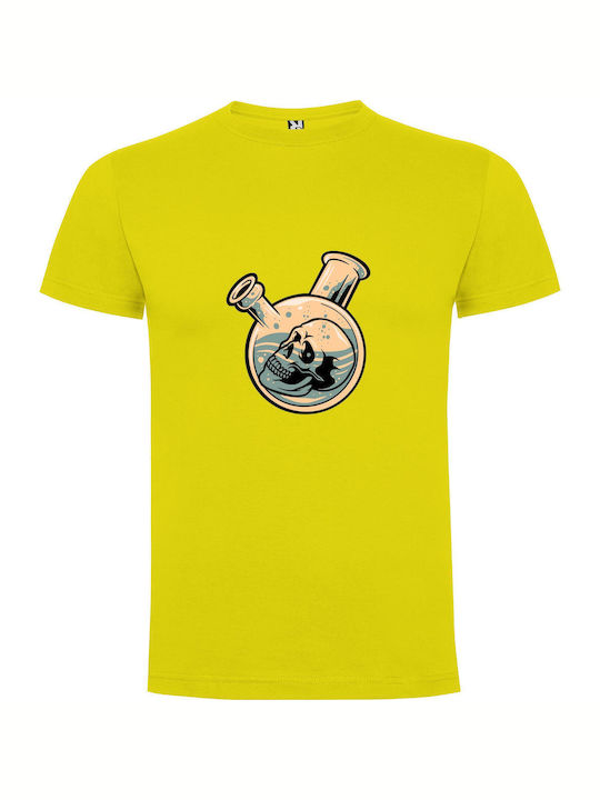 Grim Lab Alchemist's Secret T-shirt Yellow Cotton