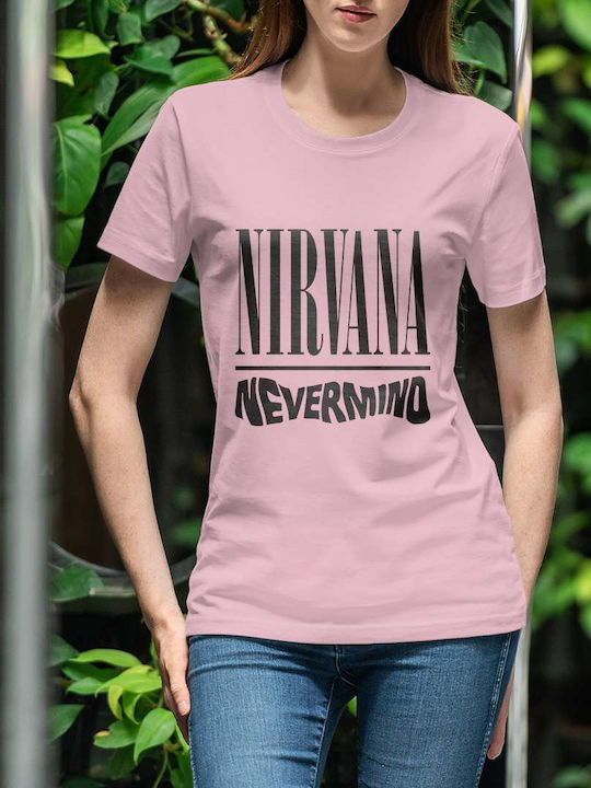 T-shirt Nirvana Rosa Baumwolle