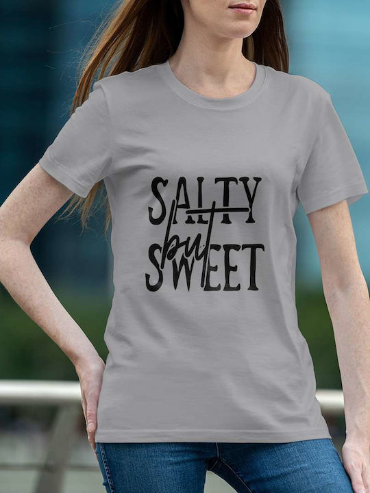 Salty But Sweet T-shirt Gray Cotton