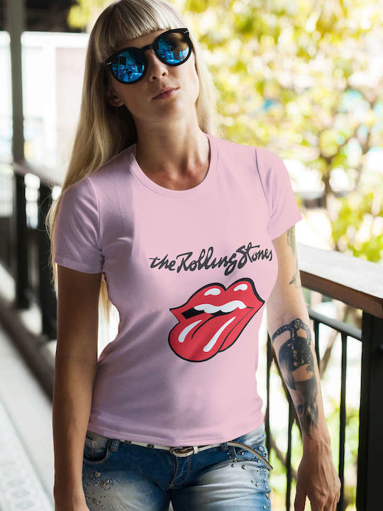 T-shirt Rolling Stones Pink Cotton