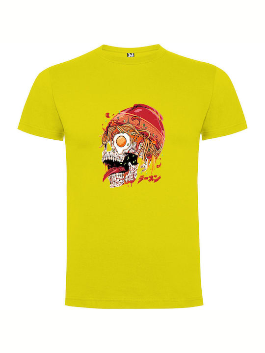 Skull Sensations T-shirt Yellow Cotton