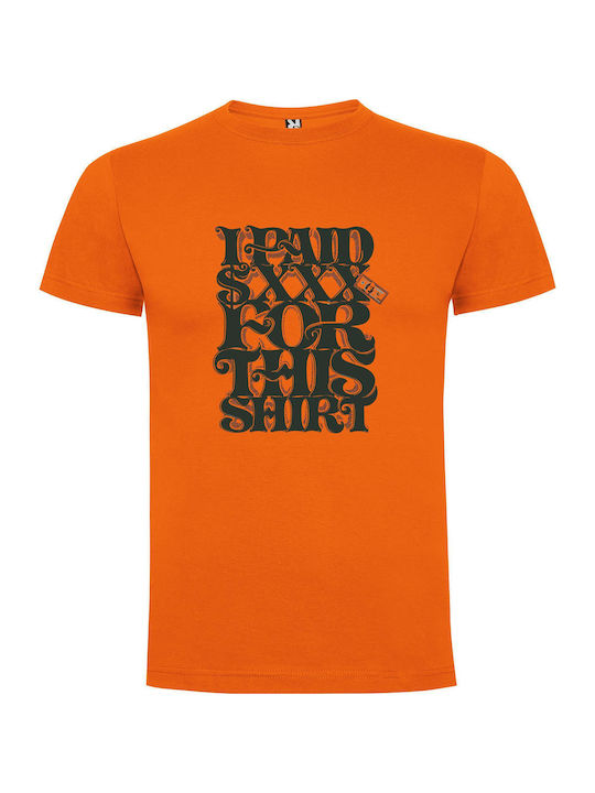 Serenade In Monochrome T-shirt Orange Cotton