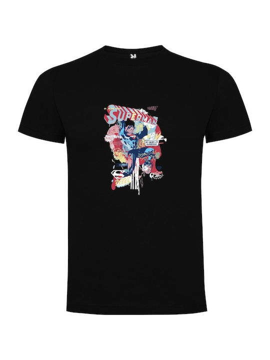 Elevated Superman: Miller Inspiration T-shirt Superman Black Cotton