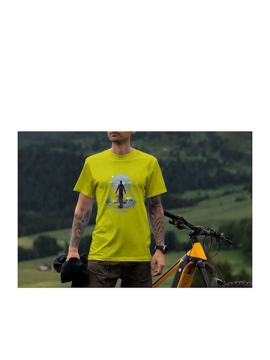 Journey Through The Cosmos T-shirt Yellow Cotton