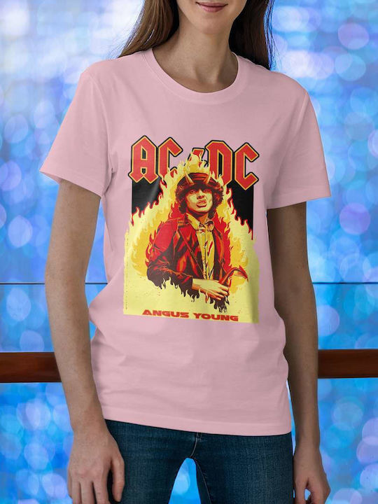 Ac/dc Angus Young Poster Tricou AC/DC Roz Bumbac