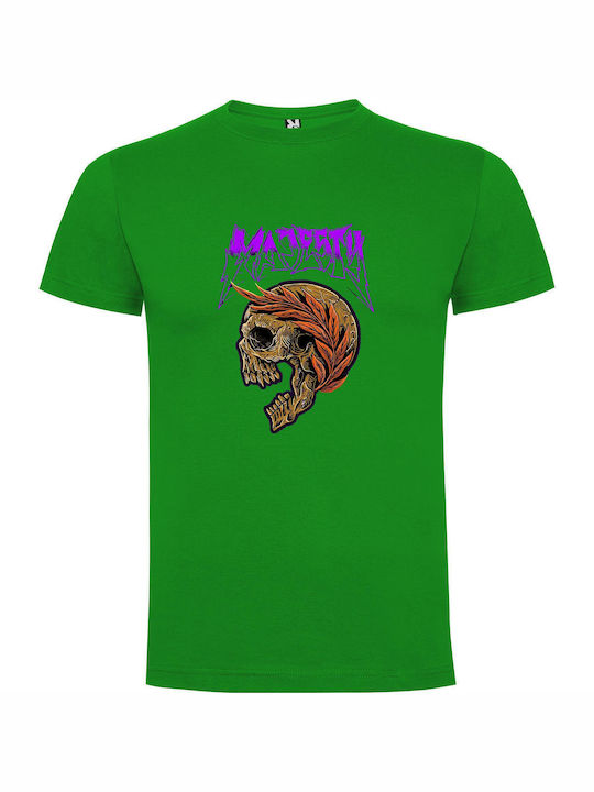 Skull T-shirt Green Cotton