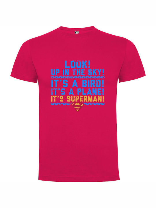 Superman Soaring High T-shirt Superman Fuchsia Cotton