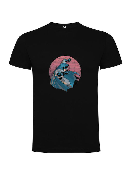 Batman: Vigilante Icon T-shirt Batman Μαύρο Βαμβακερό