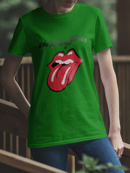 T-shirt Rolling Stones Πράσινο Βαμβακερό