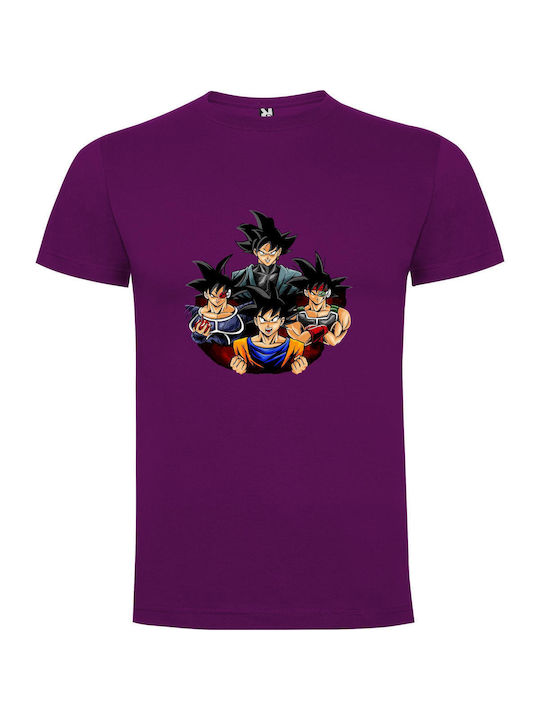 Dynamic T-shirt Dragon Ball Μωβ Βαμβακερό