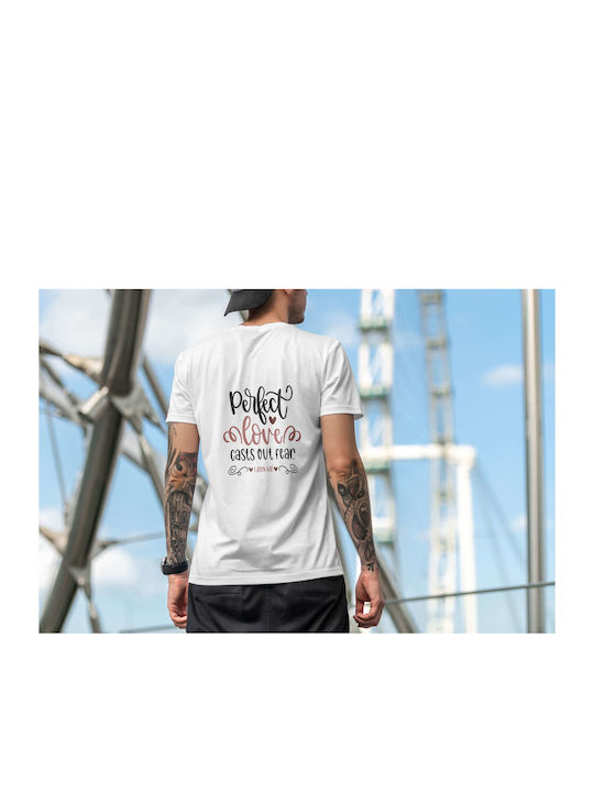 Perfect Love Quote T-shirt Λευκό Βαμβακερό