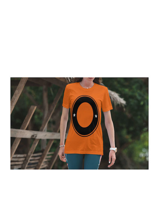 Star Ring T-shirt Orange Cotton