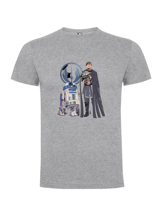 Galactic Duo: Star Wars T-shirt Krieg der Sterne Gray Baumwolle