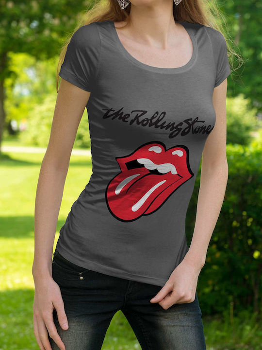 T-shirt Rolling Stones Γκρι Βαμβακερό