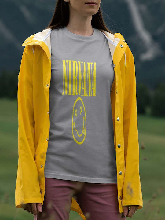 Tricou Nirvana Gri Bumbac