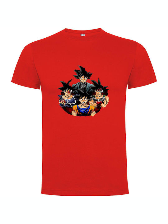 Dynamic T-shirt Dragon Ball Red Cotton