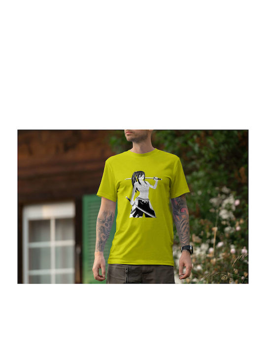 Samurai T-shirt Yellow Cotton