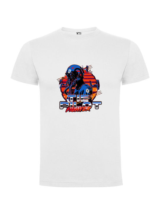 Sci-fi Fighter Ace T-shirt White Cotton