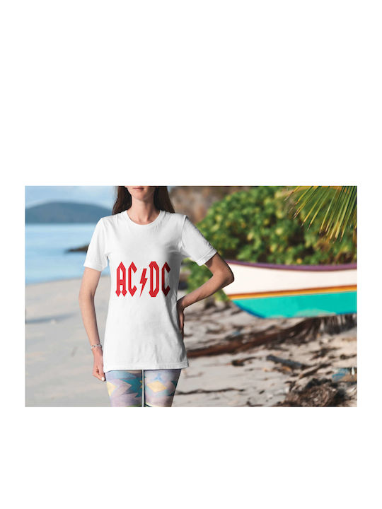 Ac/dc Logo T-shirt AC/DC White Cotton