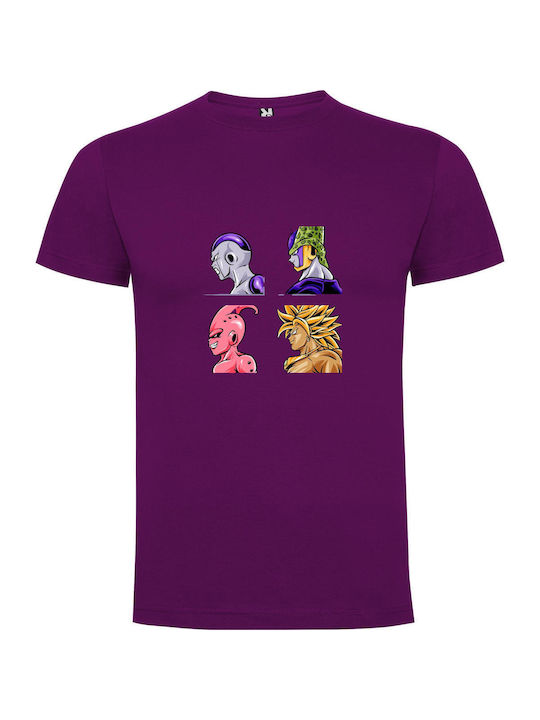 Reign T-shirt Dragon Ball Μωβ Βαμβακερό