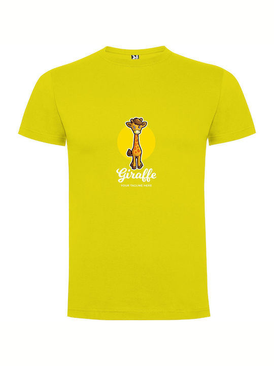 Giraffe Eleganza T-shirt Yellow Cotton