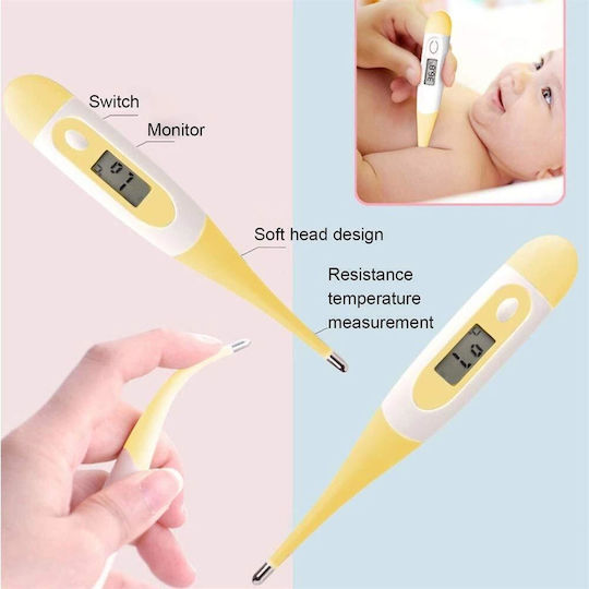Set 8-în-1 Accesorii Îngrijire Copii Termometru Digital Medilogic Perie Nou-născuți Foarfece Speciale Copii Galben