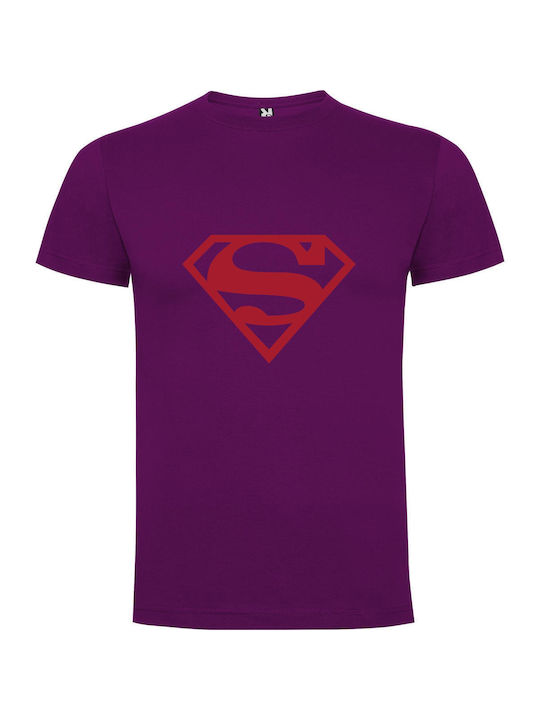 Epic Superman Logo Immersion T-shirt Superman Lila Baumwolle