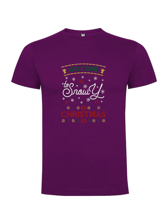 Frosty T-shirt Purple Cotton