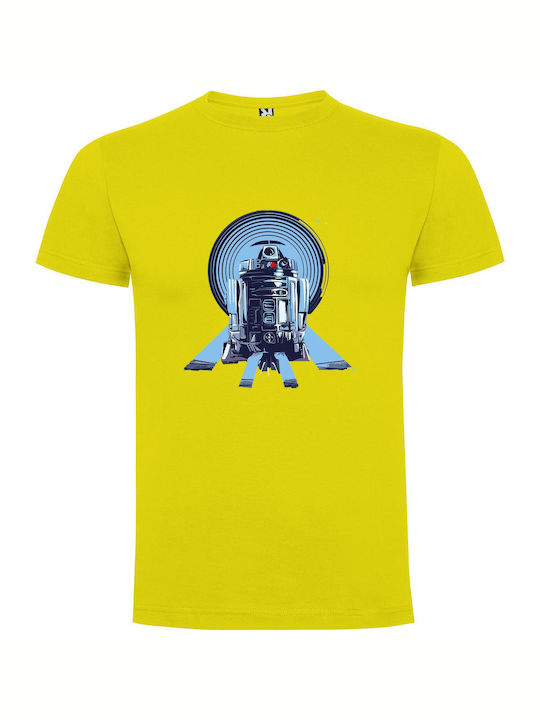 Robotic Starry Street Droid Tricou Galben Bumbac