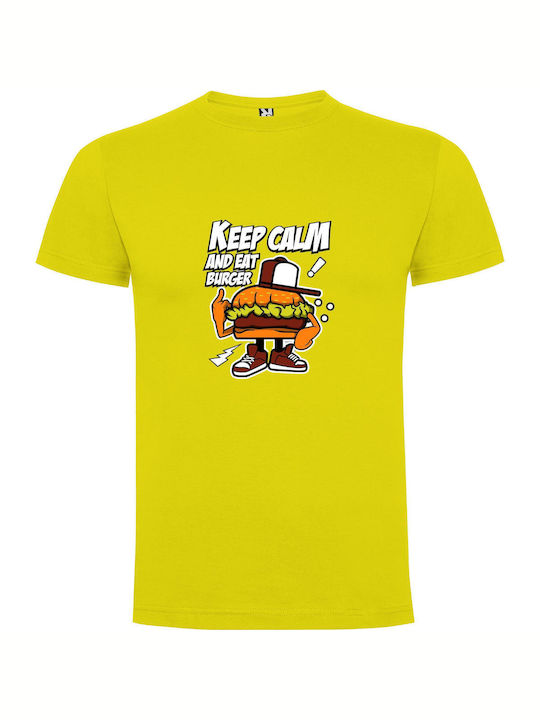 Burger-licious Delight T-shirt Yellow Cotton