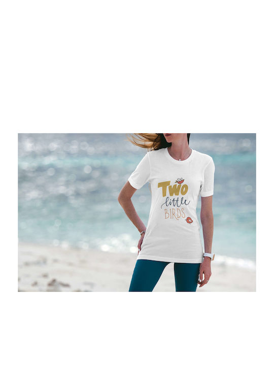 Two Little Birds T-shirt White Cotton