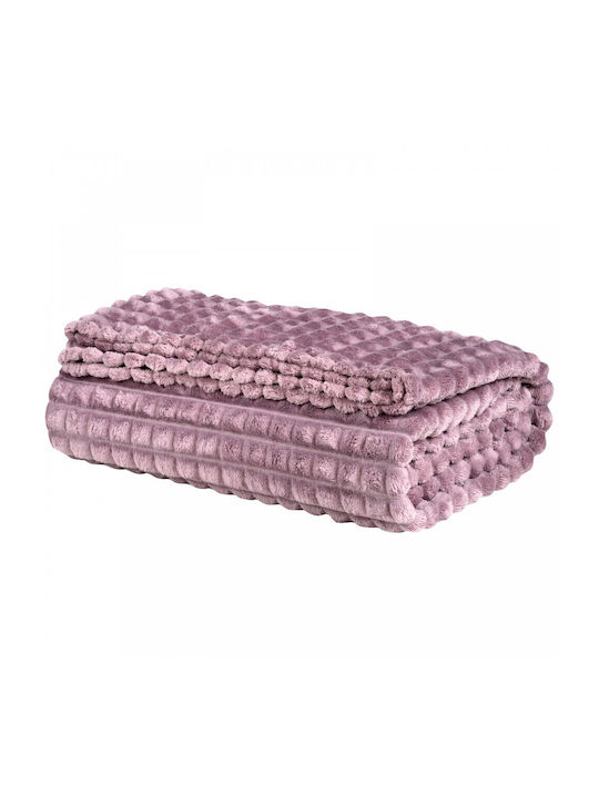 Das Home 1358 Pătură Fleece Extra-dublă 220x240cm. Dusty Purple