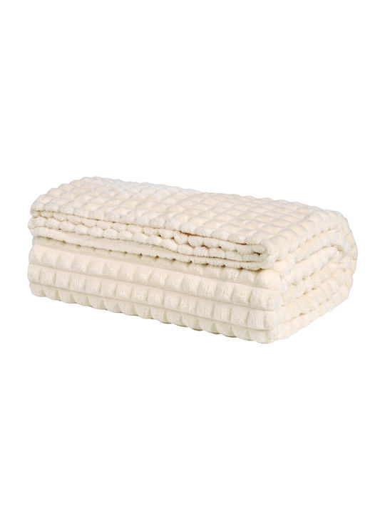 Das Home 1356 Blanket Fleece Single 160x220cm. Ivory