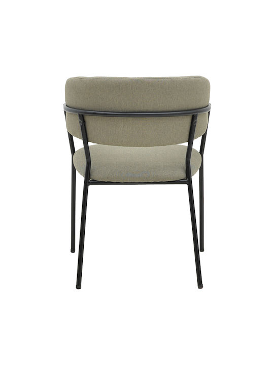 Morel Dining Room Velvet Chair Grey, Black 55x55x76cm