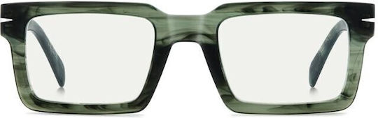 David Beckham Plastic Eyeglass Frame Green DB 7126 6AK