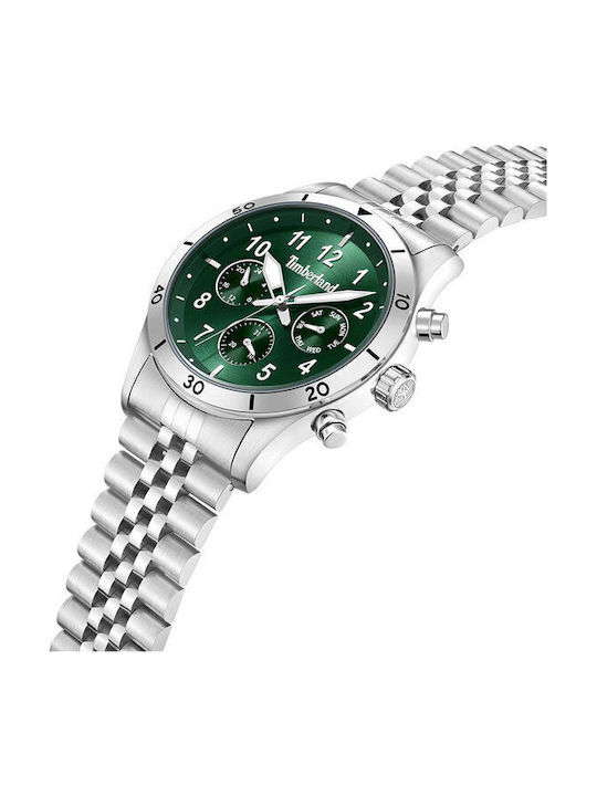 Timberland Ashmont Ανδρικό Ρολόι 44mm Μπαταρίας με Ασημί Μεταλλικό Μπρασελέ