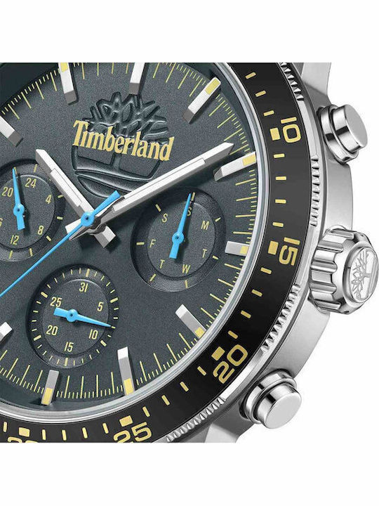 Timberland Ανδρικό Ρολόι 44mm Μπαταρίας με Καφέ Δερμάτινο Λουράκι