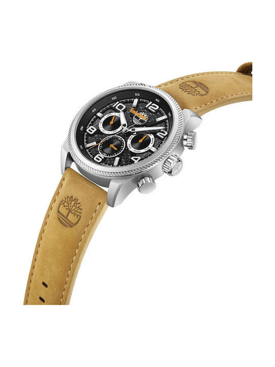 Timberland Henniker Ii Men's Watch 46mm Battery with Brown Leather Strap