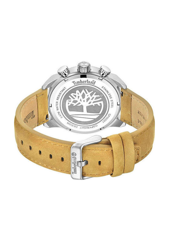 Timberland Henniker Ii Men's Watch 46mm Battery with Brown Leather Strap