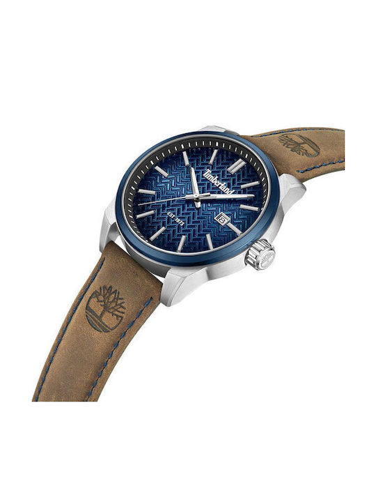 Timberland Henniker Ii Men's Watch 44mm Battery with Brown Leather Strap