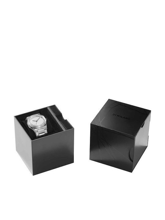 D1 Milano Men's Watch Battery with White Fabric Strap