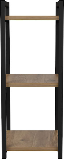 Bookcase Harvey Black-Natural 33x28x70cm