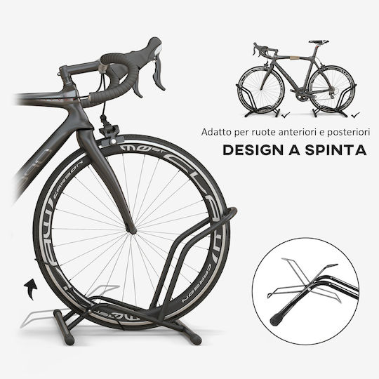 Sportnow Bicycle Stand for Tires < 8.5 cm Steel 59x41x38 cm Black Aa0-097v00bk