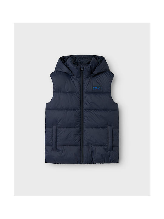 Name It Kids Quilted Jacket Sleeveless with Hood Dark Sapphire, Dark Blue