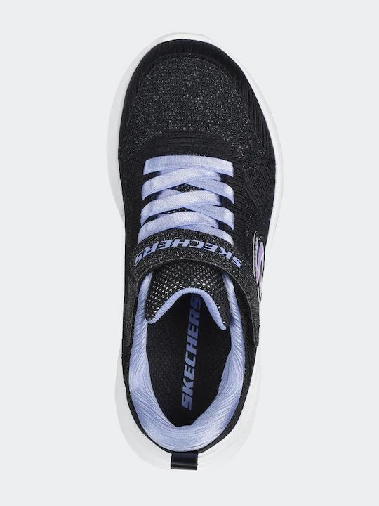 Gore Strap Sparkle Kids Sneakers with Scratch Black