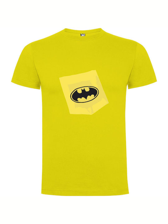 Iconic Batman Logo: Detail+ T-shirt Batman Κίτρινο Βαμβακερό