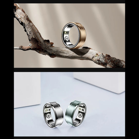 Techsuit R3 Smart Ring 20.6mm με Παλμογράφο Cyan